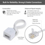 DAQUN 2 Pcs RJ11 to BT Adapter, VOIP Phone & Internet Broadband Adapter, Telephone Landline Converter for Fax Modem Router Connection (White) - Image 4