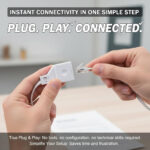 DAQUN 2 Pcs RJ11 to BT Adapter, VOIP Phone & Internet Broadband Adapter, Telephone Landline Converter for Fax Modem Router Connection (White) - Image 5