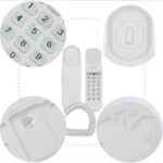Corded House Phones Landline,Landline Telephone Last Number Redial, Pause, Flash, Dial Pad on Base unit Desk Home Phone,Wall/Desk Mountable Landline Telephone, for Office, Hotel,Home,Bathroom(White) - Image 2