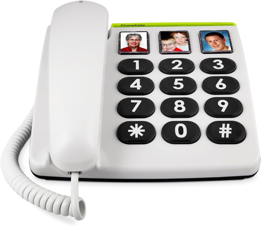 Doro PhoneEasy 331ph Big Button Corded Telephone for Seniors (White)