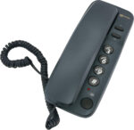 Geemarc Marbella - Gondola Style Corded Telephone with Large Buttons, Mute Function and Visual Ring Indicator - Wall Mountable - UK Version - Black - Image 4