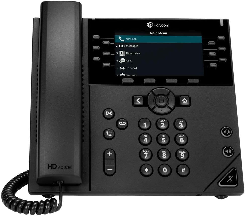 Polycom VVX 450 Business IP Phone (Power Supply Not Included) (Renewed)