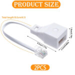 RJ11 to BT Adapter, 2 Pack VoIP Adapter RJ11 for Vodafone Router, Telephone Connector. - Image 2