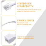RJ11 to BT Adapter, 2 Pack VoIP Adapter RJ11 for Vodafone Router, Telephone Connector. - Image 3