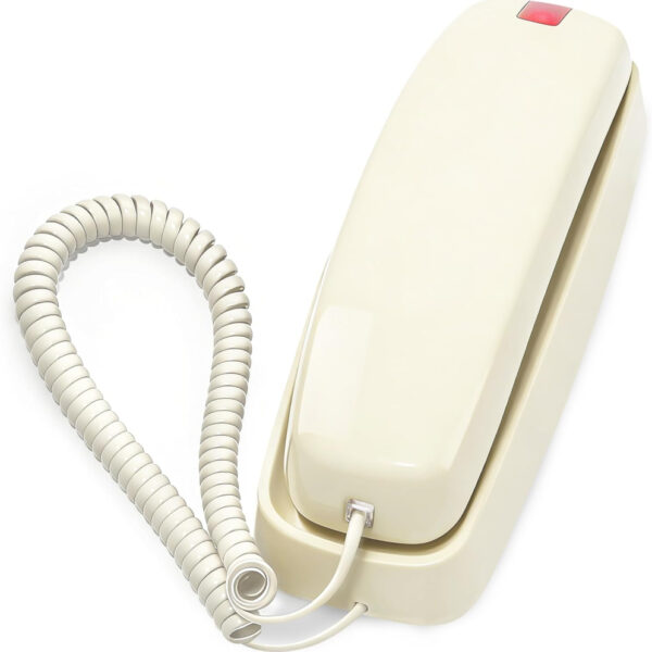 Corded Home Phone, Uvital Wall Mountable Or Desk Landline Telephone, Last Number Redial, Ringer Volume Adjustable, Landline Phone for Home,Office,Hotel(Beige)