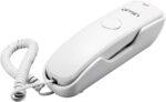 T102 Trimline Corded Telephone, Wall mountable, Last Number Redial, Mute, M1/M2 One Touch Memory, Ringer Volume Adjustable(White)-UK Version