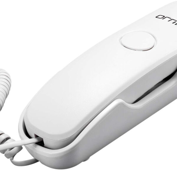 T102 Trimline Corded Telephone, Wall mountable, Last Number Redial, Mute, M1/M2 One Touch Memory, Ringer Volume Adjustable(White)-UK Version