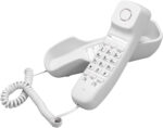 T102 Trimline Corded Telephone, Wall mountable, Last Number Redial, Mute, M1/M2 One Touch Memory, Ringer Volume Adjustable(White)-UK Version - Image 2