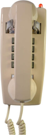 TelPal Red Wall Phone, Analog Corded Mounted Phone with Loud Traditional Bell, Classic Landline Phone with Handset Volume Control - Image 2