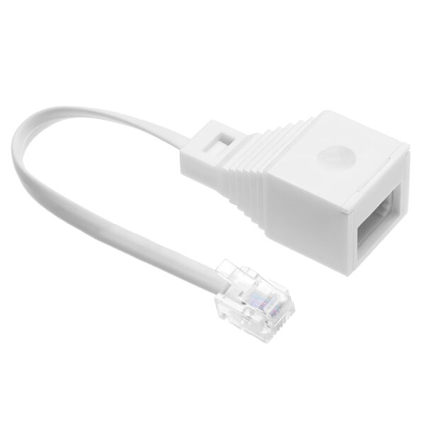 RJ11 to BT Adapter with High-Speed RJ11 Cable, 6P4C UK Telephone Socket Converter for Digital Voice Phones, VoIP Adapters & RJ45 Connections | Plug & Play