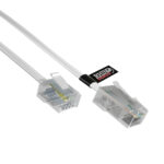 rhinocables RJ11 to RJ45 Cable - Ethernet Patch Network Lead | Reliable Router & Modem Connectivity | ADSL, VoIP, Fax & Phone Compatible | Multiple Lengths & Colours Available (2m,White) - Image 4