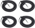 Uvital Telephone Handset Cord Detanglers, 2 Pack Landline Handset Cord Cable 3M Uncoiled(0.6M Coiled) and 2 Pack Anti-Tangle Untangler 360 Degree Rotating Swivel Cords(Black) - Image 3