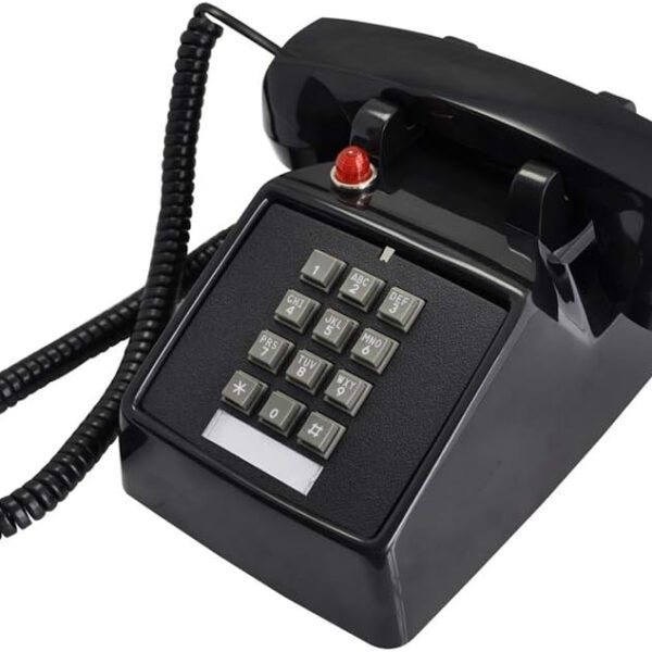 TelPal Corded Telephones Landline Home Phone Single Desk Old School Phone Hearing Impaired Telephones for Seniors Old Fashion Phones for Home & Hotel Wired Telefono Antiguo Extra Loud Ringer