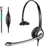 Wantek Corded Telephone Headset Mono w/Noise Canceling Mic for AVAYA Aastra Allworx Adtran Alcatel Lucent AltiGen Comdial Digium Gigaset InterTel Mitel Plantronics MiVoice Landline Deskphones(F600S1)