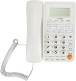 Annadue Corded Landline House Phone, Landline Telephone with Big Buttons, Caller Display, Ringer Volume and Speakerphone Volume Adjustable, Dial, Pause, Predial, Callback (White)