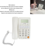 Annadue Corded Landline House Phone, Landline Telephone with Big Buttons, Caller Display, Ringer Volume and Speakerphone Volume Adjustable, Dial, Pause, Predial, Callback (White) - Image 3
