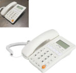 Annadue Corded Landline House Phone, Landline Telephone with Big Buttons, Caller Display, Ringer Volume and Speakerphone Volume Adjustable, Dial, Pause, Predial, Callback (White) - Image 4