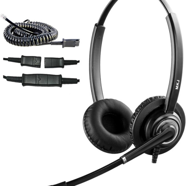 MKJ Cisco Headset with Noise Cancelling Microphone Corded RJ9 Phone Headset for Cisco CP-7821 7861 7941G 7942G 7945G 7962G 7965G 7975G 7971 8851 9971etc