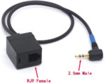 RJ9/ RJ22 Female to 2.5mm Male Headset Cable, 4P4C RJ9 to 90 Deg Angled 2.5 Phone Adapter for Avaya Plantronics, ATT, Cisco, Panasonic, Cordless & VoIP Telephones - Image 2
