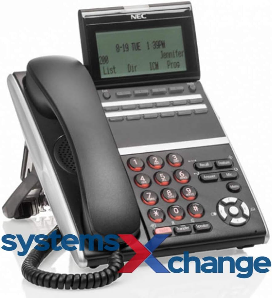 NEC BE113852 - DT830 Series IP 12-Key Display IP Telephone ITZ-12D-3P (BK) TEL (Renewed)