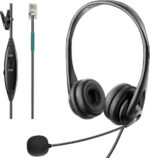Voistek RJ9 Mono Telephone Headset with Noise Canceling Microphone for AVAYA Aastra Allworx Adtran Alcatel Lucent AltiGen Comdial Digium Gigaset InterTel Mitel Polycom Plantronics MiVoice Landline - Image 2