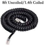 Telephone Handset Cable Cord, 4 Pack 6Ft Modular Coiled Landline Telephone Handset Cord RJ9 (Black) - Image 3
