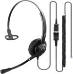 MKJ Cisco Headset for Office Phone Corded RJ9 Dual Ear Telephone Headset with Microphone Noise Cancelling Call Center Headset for Cisco CP-7841 7942G 7945G 7965G 7970G 7975G 7985G 8811 8861 8865 9971 - Image 4