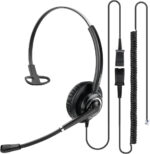 MKJ Phone Headset for Office, RJ9 Telephone Headset for Desk Phone, Wired Headphone with Microphone Noise Canceling for Avaya Polycom Aastra Gigaset Alcatel Toshiba Fanvil - Image 4