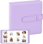 360 Pocket Photo Album for Fujifilm Instax Mini 12 11 9 8+ 8 7s 90 40 EVO Instant Camera, Fits Polaroid Snap/PIC-300/Z2300/ SocialMatic Cameras & Zip Printers (Lilac Purple)