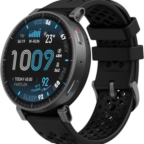 Amazfit Active Max Smart Watch 1.5" AMOLED Display, 25-Day Battery, Offline Map, NFC, GPS, 4GB Storage, 170+ Sport Modes, 5 ATM Water Resistant, Heart Rate & Sleep Fitness Tracker for Android & iPhone