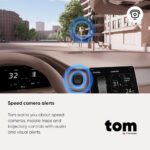 TomTom road alert assistant Tom (Speed camera alerts, traffic, road hazards, speed limit warnings, global coverage, powered by TomTom app, compatible with CarPlay and Android Auto, made in Europe) - Image 2