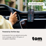 TomTom road alert assistant Tom (Speed camera alerts, traffic, road hazards, speed limit warnings, global coverage, powered by TomTom app, compatible with CarPlay and Android Auto, made in Europe) - Image 5
