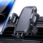 Miracase Car Phone Holder, Ultra Stable Double Steel-Hook Air Vent Car Phone Mount Cradle 360°Rotation for iPhone/Samsung/Oneplus/Huawei and All 4.5"-7" Mobile Phone - Image 3