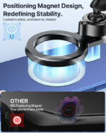 Miracase for MagSafe Car Mount,[Won’t Block Vent &Double Steel Hook] 2 in 1 Magnetic Phone Holder for Car Air Vent Dashboard with N55 Magnets for iPhone 17 Pro Max Air/16/15/14/13/12&MagSafe Case - Image 3