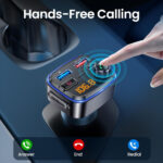 GizmoVine Bluetooth Car Adapter, FM Transmitter, Wireless Hands Free Phone Kit, Radio Receiver Audio Blue Tooth Adaptor, Usb C QC PD 30W Fast Charger for 12V Cigarette Lighter, U Disk MP3 Music Player - Image 4