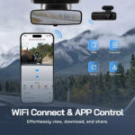 WOLFANG 4K Dash Cam Front and Rear WiFi Dashcam, Dual Car Camera Dash Cam with Super Night Vision, Loop Recording, G-Sensor, 170 Wide Angle, Parking Guard, with SD Card, APP Control - Image 4