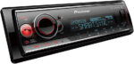 PIONEER 1-DIN receiver with Bluetooth, Red/White illumination, USB/3.5mm Jack, Spotify, Pioneer Smart Sync App and compatible with Apple and Android devices, Red/Black, MVH-S420BT - Image 4