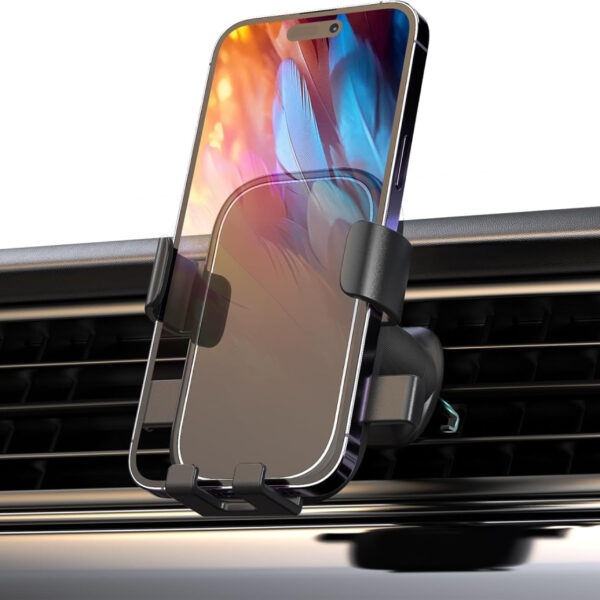 GRIFEMA Car Phone Holder for Air Vent, Automatic Clamp Car Mount, 360° Rotation, One-Hand Operation, Universal Phone Cradle for 4.7''-7'' Smartphones with Case