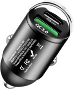Car Charger USB C Cigarette Lighter USB Charger 2 Ports,QC 3.0+PD 30W Fast Car Charger Socket Compatible with iPhone, Samsung Galaxy, Google Pixel, Xiaomi, Tablets