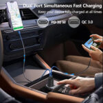Car Charger USB C Cigarette Lighter USB Charger 2 Ports,QC 3.0+PD 30W Fast Car Charger Socket Compatible with iPhone, Samsung Galaxy, Google Pixel, Xiaomi, Tablets - Image 2