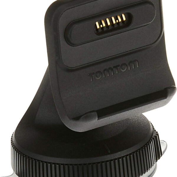 TomTom Sat Nav Windscreen Mount Click-and-Drive plus Car Charger and USB Cable for selected 5'- and 6' inch devices (check compatibility list below)