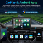 Carpuride Car Stereo, Portable Wireless Carplay & Android Auto,7 Inch 1080P HD Touch Screen Radio with BT 5.0, Mirror Link Support Truck RV Dash Mount - Image 2