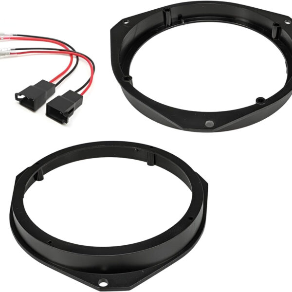 Sound-way Spacer rings adapters and harness kit for 6.5" inch / 165 mm speakers compatible with Fiat, Lancia, Alfa Romeo, Vauxhall, Ford, Peugeot, Citroen, Iveco