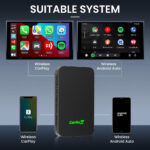 Carlinkit 5.0 2air Wireless CarPlay and Wireless Android Auto 2-in-1 Adapter,For Cars With CarPlay and Android Auto Function, Plug & Play, Supports Navigation,Music,Wireless CarPlay and Android Auto - Image 3