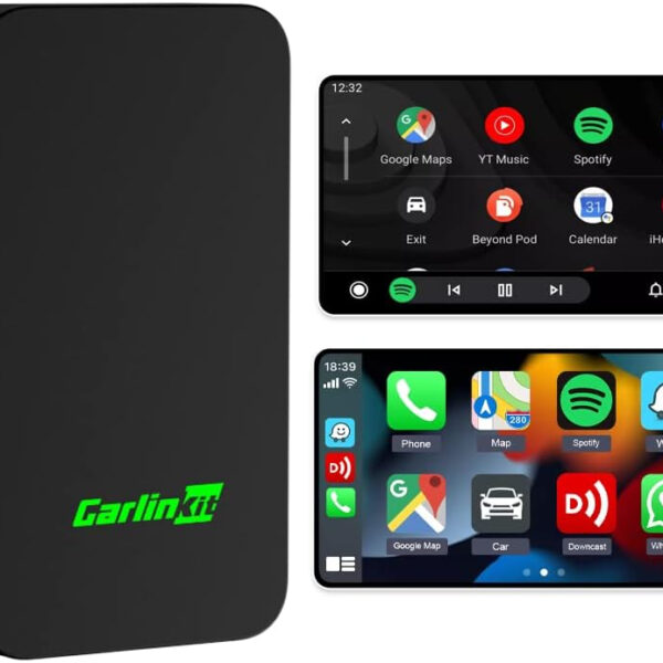 Carlinkit 5.0 Wireless CarPlay und Android Auto 2 in 1 Adapter,For cars wired apple CarPlay or wired Android Auto Function,(Model year:2017 to 2024) Support voice assistant, navigation, music