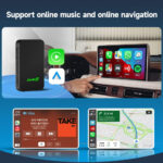 Carlinkit 5.0 Wireless CarPlay und Android Auto 2 in 1 Adapter,For cars wired apple CarPlay or wired Android Auto Function,(Model year:2017 to 2024) Support voice assistant, navigation, music - Image 4