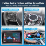 Carlinkit 5.0 Wireless CarPlay und Android Auto 2 in 1 Adapter,For cars wired apple CarPlay or wired Android Auto Function,(Model year:2017 to 2024) Support voice assistant, navigation, music - Image 5