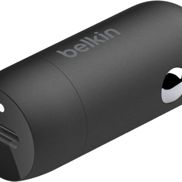 Belkin BoostCharge 30W Fast Car Charger, Compact Design with USB-C Power Delivery Port, USB Car Charger with Universal Compatibility for iPhone 16, 15, Samsung Galaxy S23, Note, Pixel and More - Black