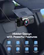 WOLFANG 4K Dash Cam Front and Rear WiFi Dashcam, Dual Car Camera Dash Cam with 3"IPS, Super Night Vision, Loop Recording, G-Sensor, 170 Wide Angle, Parking Guard, with SD Card, APP Control - Image 2