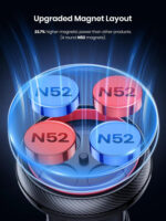 TOPK Magnetic Phone Car Mount, Phone Holder for Cars Magnetic Car Phone Holder for Windshield and Dashboard, Adjustable Long Arm with Strongest Magnet for All Cellphones - Image 3